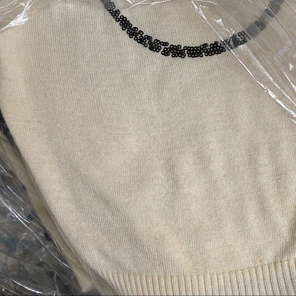 Wildfox sequin Ice cream cone smile soft serve smiley face cream sweater - Picture 7 of 8